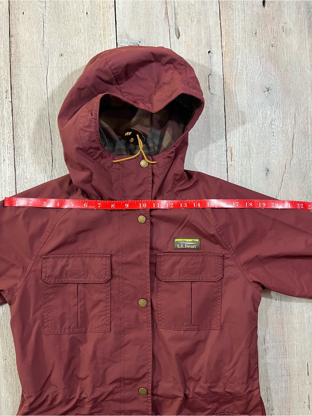 L.L.Bean Mountain Classic Water Resistant Parka Jacket Maroon Size XS - Picture 8 of 15